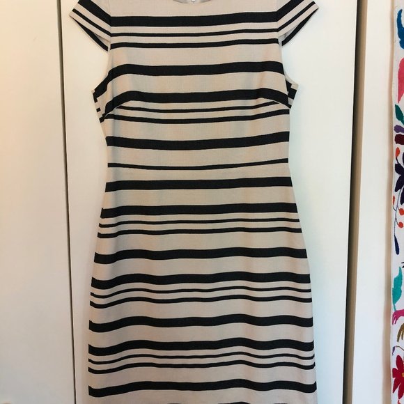J.Crew Cap Sleeve Double Striped Dress - Picture 2 of 7